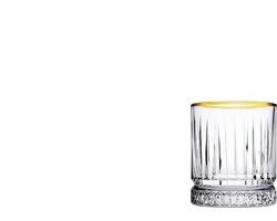 homestar - Set van 6 - Drinkglazen - Waterglazen - Tumbler - 210ml-whiskey glazen gouden rand