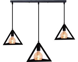 Homestyle Pro Mk018-B IndustriËLe Pyramide Hanglampen Zwart/Metaal