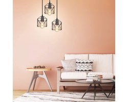 Homestyle Pro Mk019-B Industriële Hanglampen Zwart/Metaal