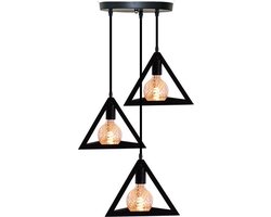 Homestyle Pro Mk022-B IndustriËLe Pyramide Hanglampen Zwart/Metaal