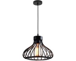 Homestyle Pro Mk109-Bb Industriële Hanglamp 22X18 Cm Zwart/Metaal