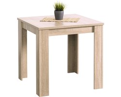 Homestyle4u Eettafel - 80x80 cm - Eetkamertafel - Massief eikenhout - Bruin