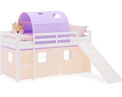 Homestyle4u Hoogslaper - 90x200 cm - perzik - met glijbaan