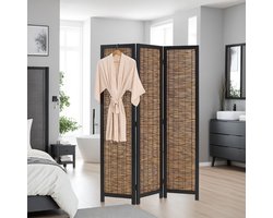Homestyle4u Kamerscherm - 120x170 cm - Zwart - 3-delig