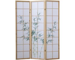 Homestyle4u Kamerscherm - 132x175 cm - bruin - 3-delig - bamboe patroon