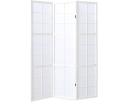 Homestyle4u Kamerscherm - 132x175 cm - Wit - 3-delig - Shoji