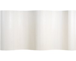 Homestyle4u Kamerscherm - 145x250 cm - Wit - Bamboe