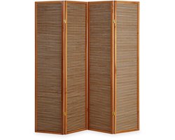 Homestyle4u Kamerscherm - 176x175 cm - bruin - 4-delig - bamboe latten