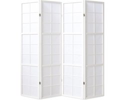 Homestyle4u Kamerscherm - 176x175 cm - Wit - 4-delig - Shoji