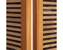 Homestyle4u Kamerscherm - 264x175 cm - bruin - 6-delig - bamboelatten