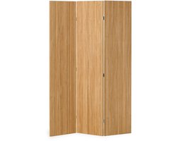Homestyle4u Kamerscherm - 3-delig - Hout Natuur - Bamboe