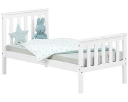 Homestyle4u Kinderbed - 70x140 cm - Juniorbed - Bedframe - Wit