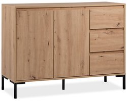 Homestyle4u Ladekasten - Commode Sideboard - Kast 3 lades - Bruin