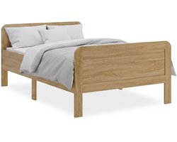 Homestyle4u Seniorenbed - 140x200 cm - Houten bed - extra hoog - Natuur