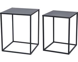 Home&Styling Bijzettafels 2 st staal matzwart