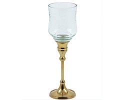 home&styling collection, kandelaar glas 24 cm goud