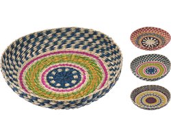 Home&Styling-kleurige-decoratieve-schaal-zeegras-31 x 6 cm