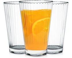 Homeware | Dia stripes - drinkglazen - waterglazen - limonadeglazen - stapelbaar - 6 stuks - 200 ml