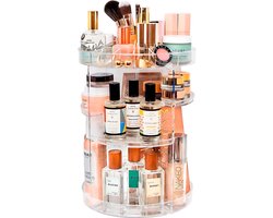 Homewize Abode - Make Up Organizer Transparant - 360 Graden Roterende Displaystandaard - Makeup & Nagellak Organizer - 100 % Acryl