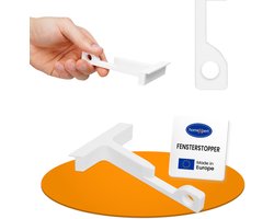 homeXpert raamuitzetters voor kiepramen | Set van 6 in wit | Eenvoudige montage zonder boren, voor het vastzetten van kiepramen, raamopener, raambeveiliging, raamstopper, raambeveiliging