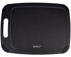 Homey's snijplank - 440x325mm - houtvezel - zwart - antislip - sleeve