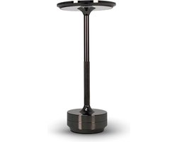 Homezie ElegantGlow | Stijlvolle Zwarte Tafellamp | Warm Licht | Verstelbare Helderheid | Oplaadbaar via USB-C