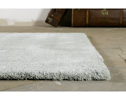 Homie Living - Pisa - Hoogpolig tapijt - licht grijs groen 70x140