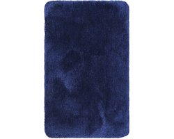 Homie Living - Porto Azzurro - Badmat - 55x65 cm - Donkerblauw - Douchemat Basic – Uni Effen Design in Vele Kleuren – Comfortabel & Absorberend – Wasbaar en Antislip