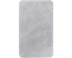 Homie Living - Porto Azzurro - Badmat - 55x65 cm - Lichtgrijs - Douchemat Basic – Uni Effen Design in Vele Kleuren – Comfortabel & Absorberend – Wasbaar en Antislip