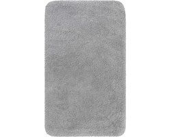 Homie Living - Porto Azzurro - Badmat - 70x120 cm - Middelgrijs - Douchemat Basic – Uni Effen Design in Vele Kleuren – Comfortabel & Absorberend – Wasbaar en Antislip