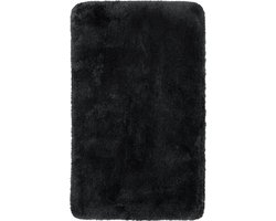 Homie Living - Porto Azzurro - Badmat - 70x120 cm - zwart - Douchemat Basic – Uni Effen Design in Vele Kleuren – Comfortabel & Absorberend – Wasbaar en Antislip