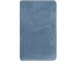 Homie Living - Porto Azzurro - Badmat - 80x150 cm - blauw - Douchemat Basic – Uni Effen Design in Vele Kleuren – Comfortabel & Absorberend – Wasbaar en Antislip