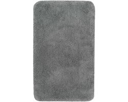 Homie Living - Porto Azzurro - Badmat - 80x150 cm - Leisteengrijs - Douchemat Basic – Uni Effen Design in Vele Kleuren – Comfortabel & Absorberend – Wasbaar en Antislip