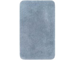 Homie Living - Porto Azzurro - Badmat - 80x150 cm - rookblauw - Douchemat Basic – Uni Effen Design in Vele Kleuren – Comfortabel & Absorberend – Wasbaar en Antislip