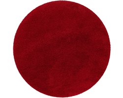 Homie Living - Porto Azzurro - Badmat - 90 cm rond - Haardrood - Douchemat Basic – Uni Effen Design in Vele Kleuren – Comfortabel & Absorberend – Wasbaar en Antislip