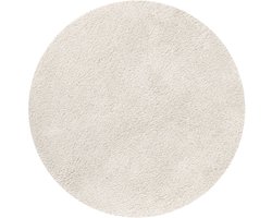 Homie Living - Porto Azzurro - Badmat - 90 cm rond - ivoorkleurig - Douchemat Basic – Uni Effen Design in Vele Kleuren – Comfortabel & Absorberend – Wasbaar en Antislip