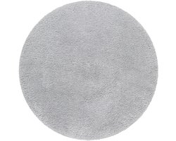 Homie Living - Porto Azzurro - Badmat - 90 cm rond - Lichtgrijs - Douchemat Basic – Uni Effen Design in Vele Kleuren – Comfortabel & Absorberend – Wasbaar en Antislip