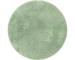 Homie Living - Porto Azzurro - Badmat - 90 cm rond - lindegroen - Douchemat Basic – Uni Effen Design in Vele Kleuren – Comfortabel & Absorberend – Wasbaar en Antislip