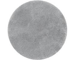 Homie Living - Porto Azzurro - Badmat - 90 cm rond - Middelgrijs - Douchemat Basic – Uni Effen Design in Vele Kleuren – Comfortabel & Absorberend – Wasbaar en Antislip