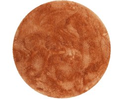 Homie Living - Porto Azzurro - Badmat - 90 cm rond - terracotta - Douchemat Basic – Uni Effen Design in Vele Kleuren – Comfortabel & Absorberend – Wasbaar en Antislip