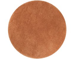 Homie Living - Porto Azzurro - Badmat - 90 cm rond - terracotta - Douchemat Basic – Uni Effen Design in Vele Kleuren – Comfortabel & Absorberend – Wasbaar en Antislip