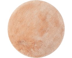 Homie Living - Porto Azzurro - Badmat - 90 cm rond - Zalm roze - Douchemat Basic – Uni Effen Design in Vele Kleuren – Comfortabel & Absorberend – Wasbaar en Antislip