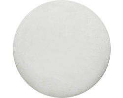 Homie Living - Vita - Hoogpolig vloerkleed - 100 cm rond - wit -