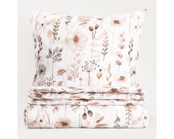 HOMLA ANGELINA - BEDDING - Beddengoed - Dekbedovertrek - Microvezel met Bloemig Patroon - 160x200 cm + 2x70x80 cm