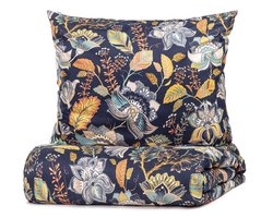 HOMLA - Beddengoedset met kussensloop - Knus beddengoed met blad- en bloemmotief