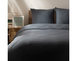 HOMLA BEDDING - Beddengoed - Dekbedovertrek - MAISY - Microvezel Grijs - 160x200 cm + 2x50x60 cm