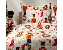 HOMLA BEDDING - Beddengoed - Dekbedovertrek - NUTCRACKER B2 - Geprinte Microfibre - 160x200 cm + 2x70x80 cm