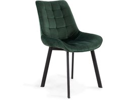 HOMLA - COLIN Chair - Groene Welurowe Zitting 53x61x88cm