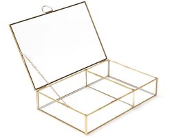 HOMLA - Grazia - Gouden doos 90% glas - 23x15x5 cm