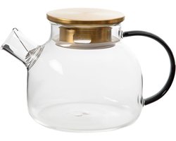HOMLA - Jug - 1 l - Grijze Handgreep - Gouden Deksel